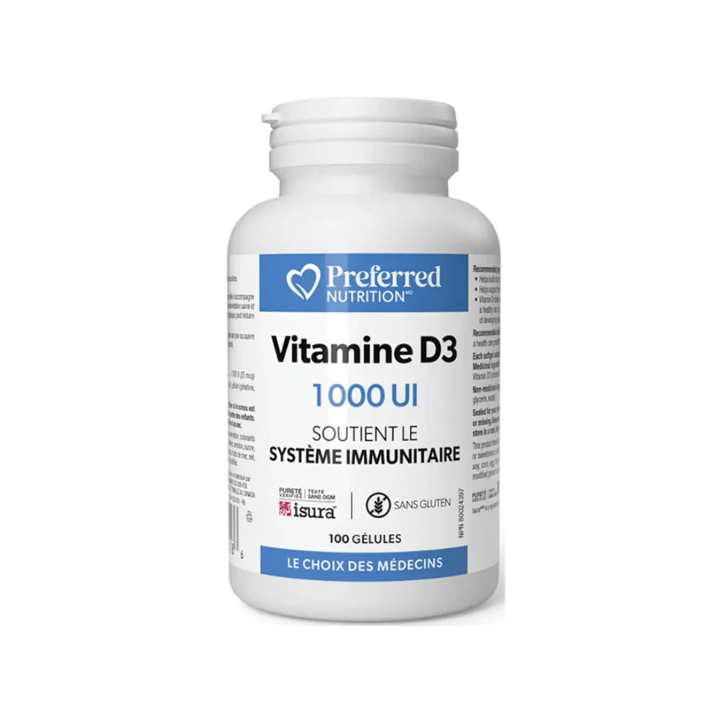 vitamin d3 1000 IU Preferred Nutrition - La Boite à Grains