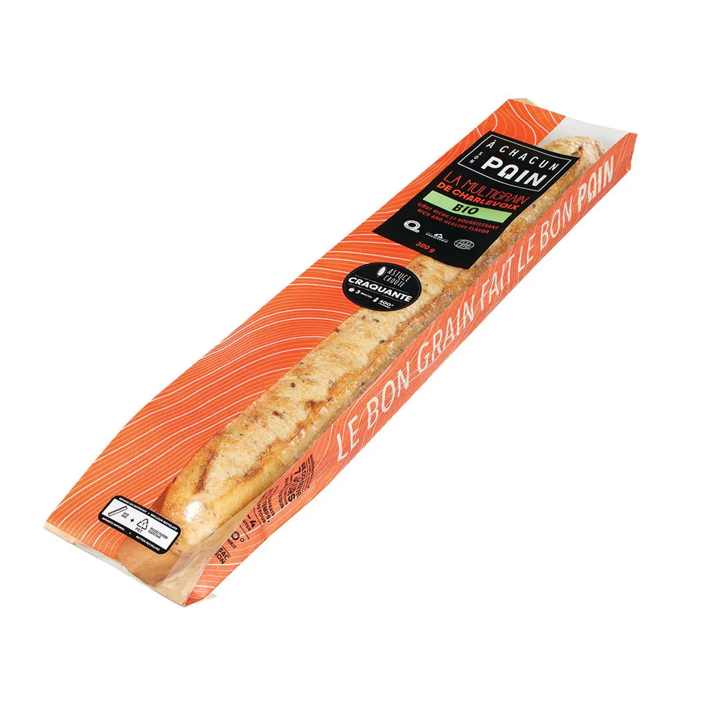 multigrain baguette from Charlevoix To each bread care - La Boite à Grains