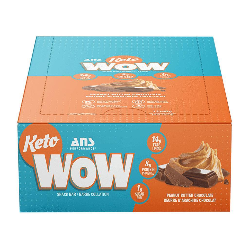 Barre Collation Keto Wow Beurre d'Arachide Chocolat ANS Performance - La Boite à Grains