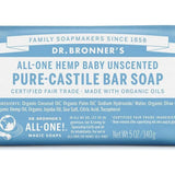 Barre de Savon de Castille Pur - Sans Parfum Bébé Dr. Bronner's - La Boite à Grains