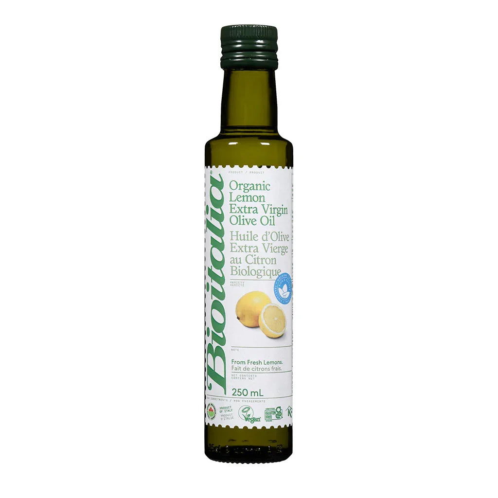 huile d'olive extra vierge au citron biologique Bioitalia - La Boite à Grains