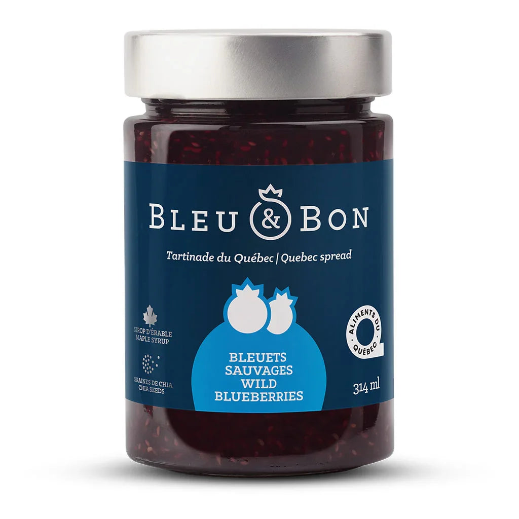 Bleu & Bon wild blueberry spread from Quebec - La Boite à Grains