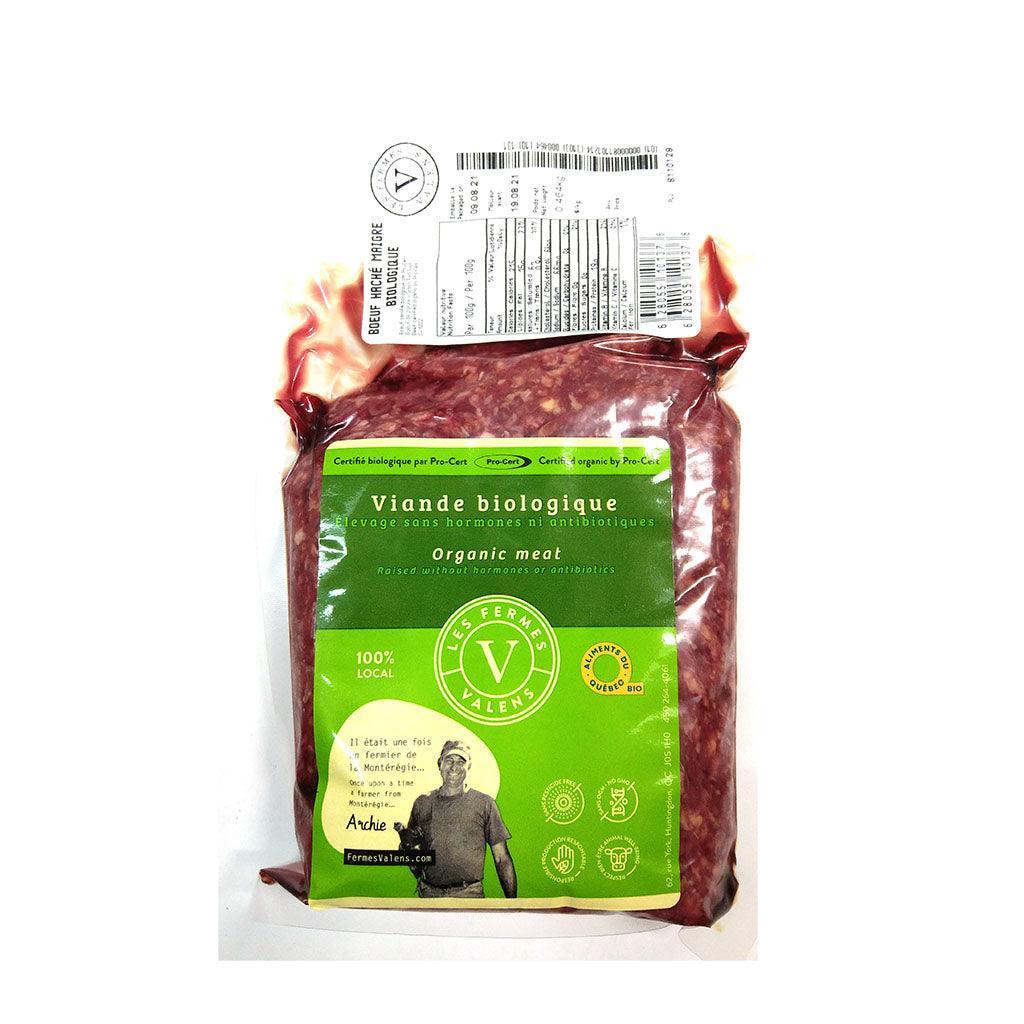 Bœuf Haché Maigre Biologique Les Fermes Valens - La Boite à Grains