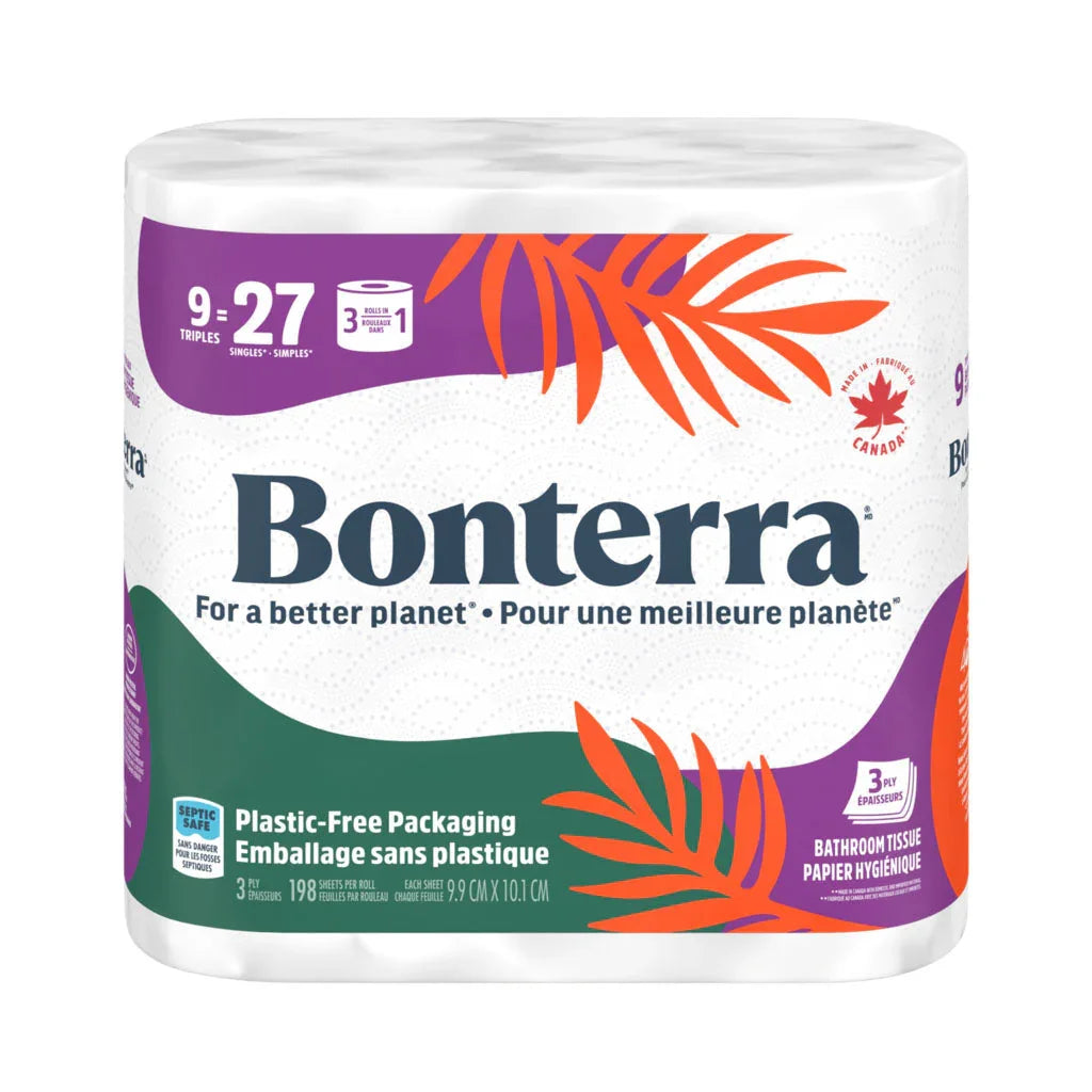 9 rouleaux papier hygiénique Bonterra - La Boite à Grains
