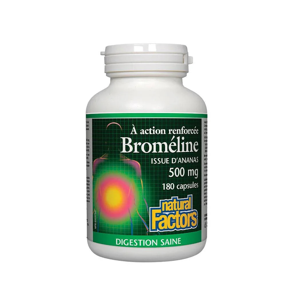 Natural Factors Enhanced Action Bromelain - La Boite à Grains