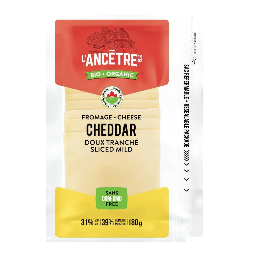 L'Ancêtre Sliced Organic Mild Cheddar - La Boite à Grains