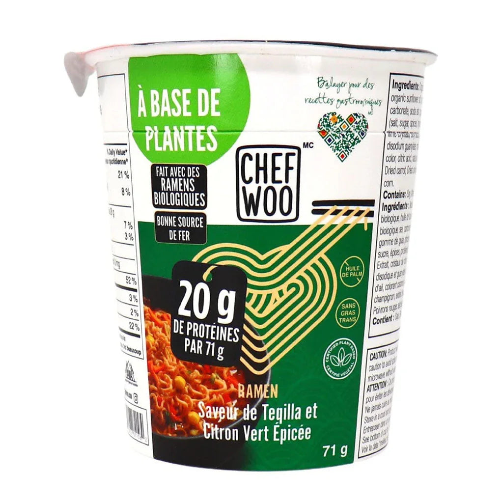 Chef Woo Ramen, Spicy Tequila and Lime Flavor, 71 g