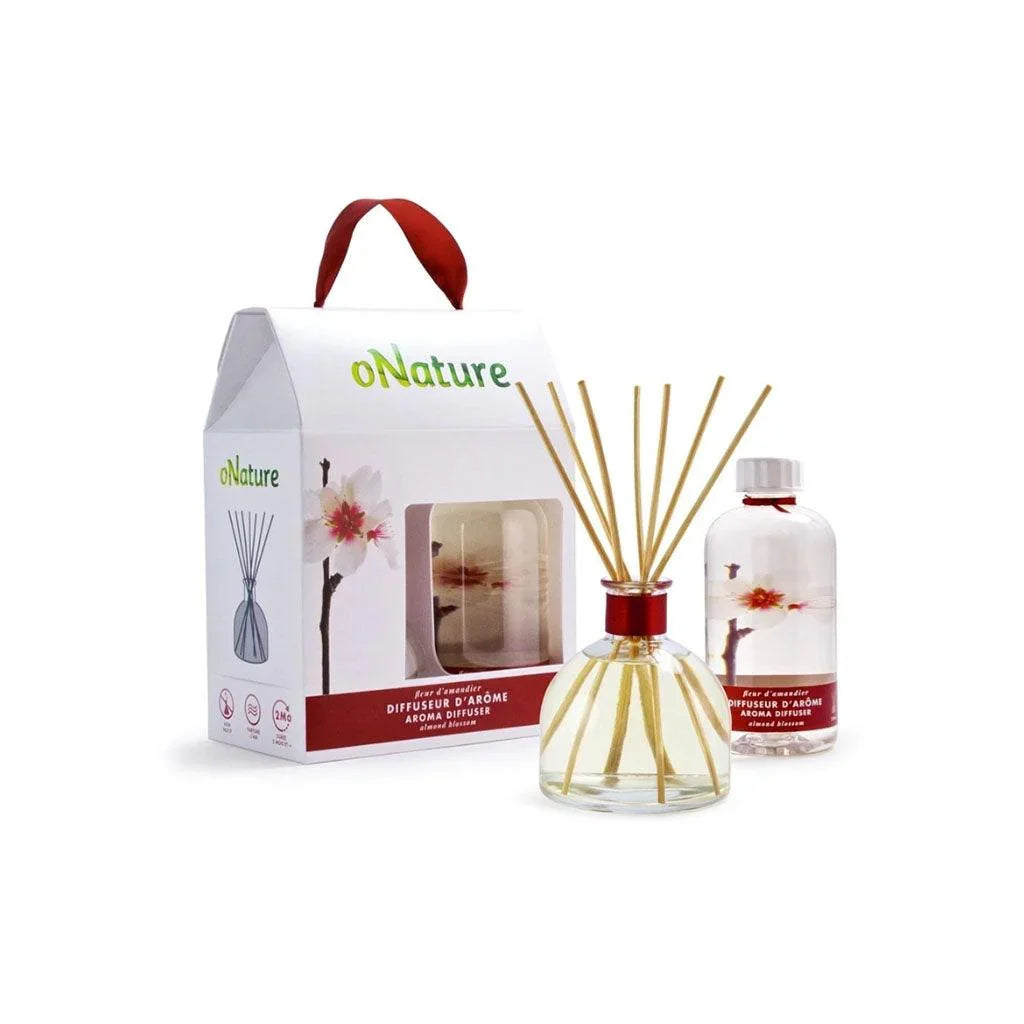 Coffret Diffuseur d'Arôme Fleur d'Amandier oNature - La Boite à Grains
