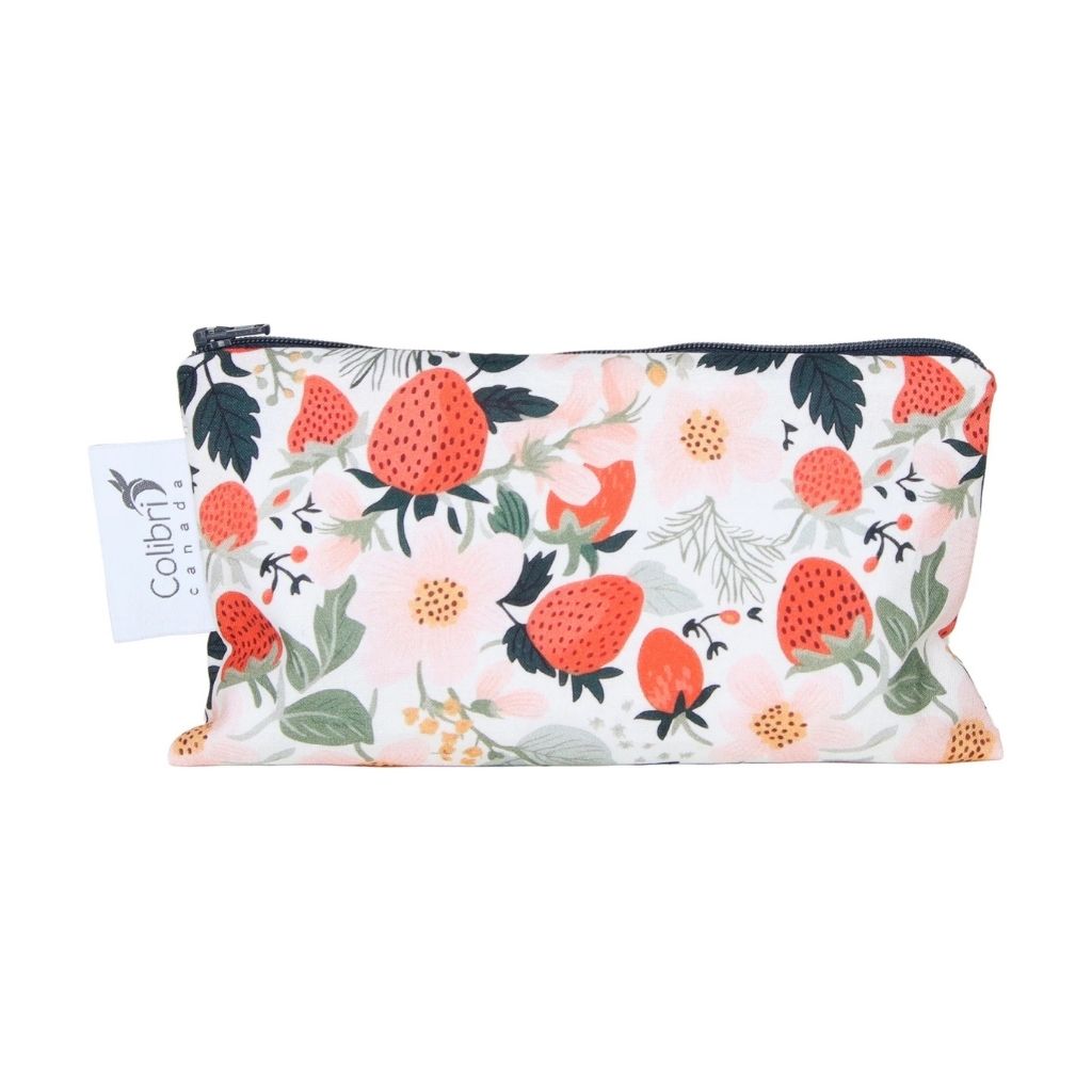 sac à collation réutilisable Strawberry Patch Colibri Canada - La Boite à Grains