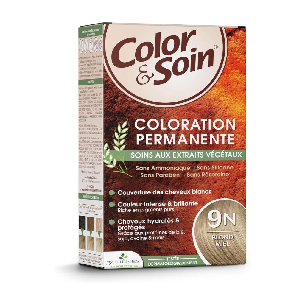 coloration permanente 9N blond miel Color & Soin - La Boite à Grains
