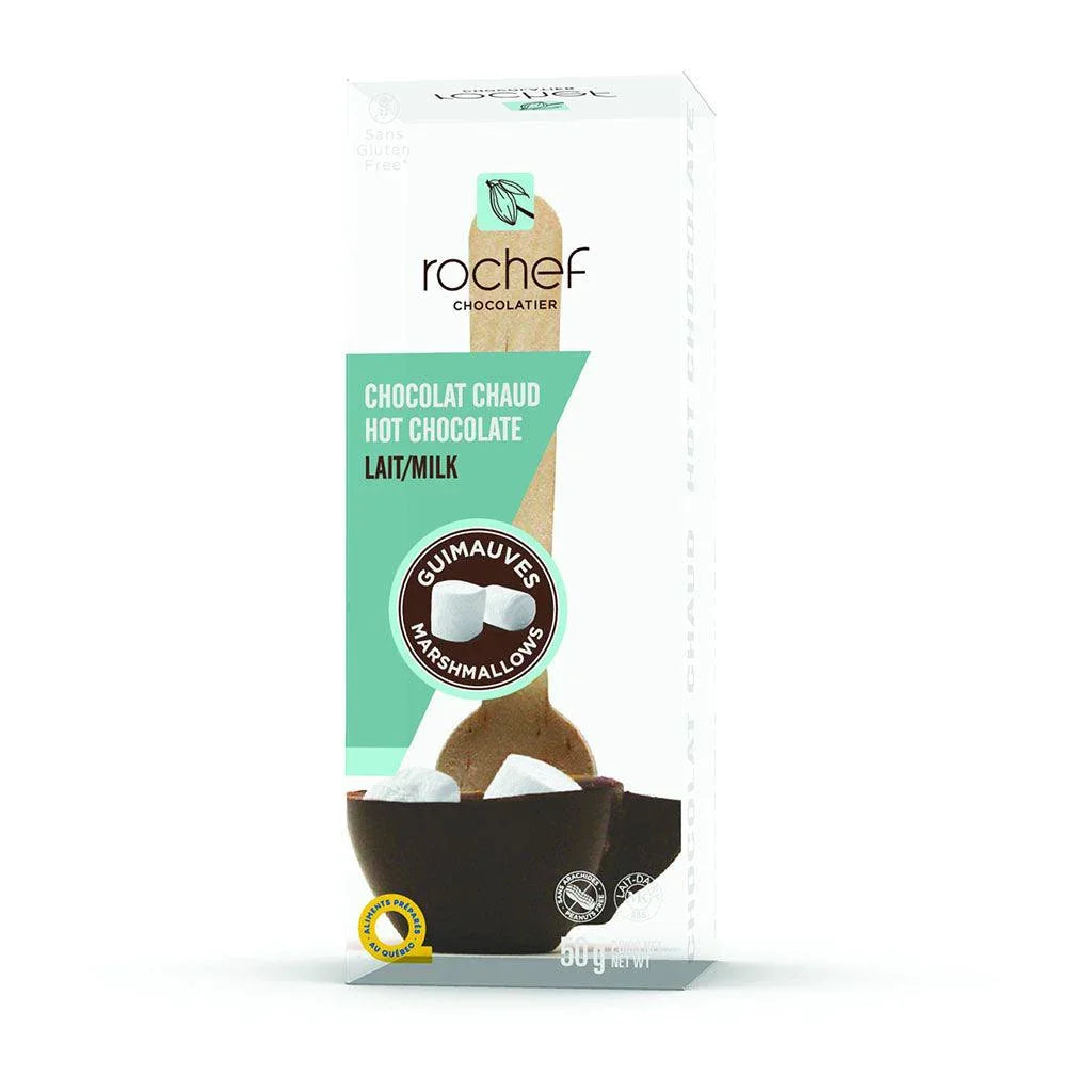 cuillère de chocolat chaud au lait et guimauves Rochef - La Boite à Grains