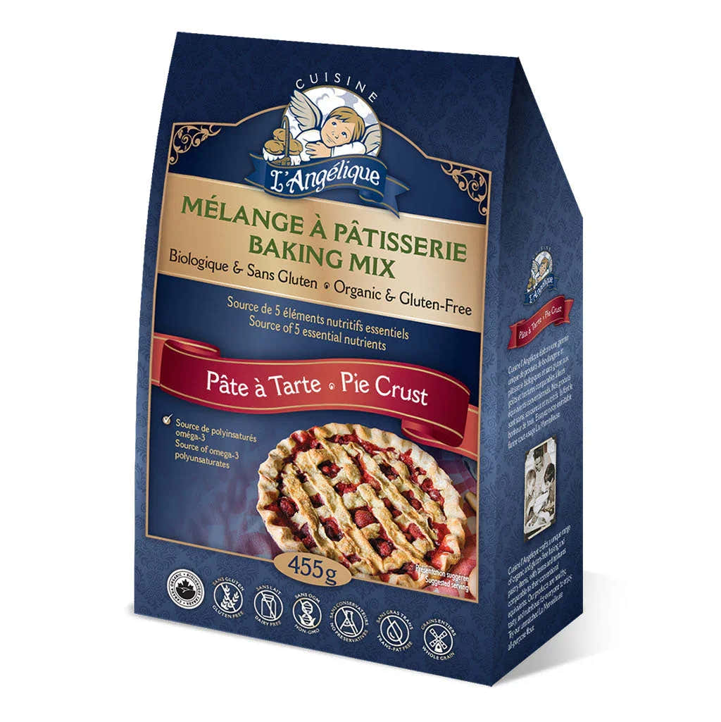 cuisine l'angélique mélange à pâtisserie pâte à tarte biologique sans gluten 455 g