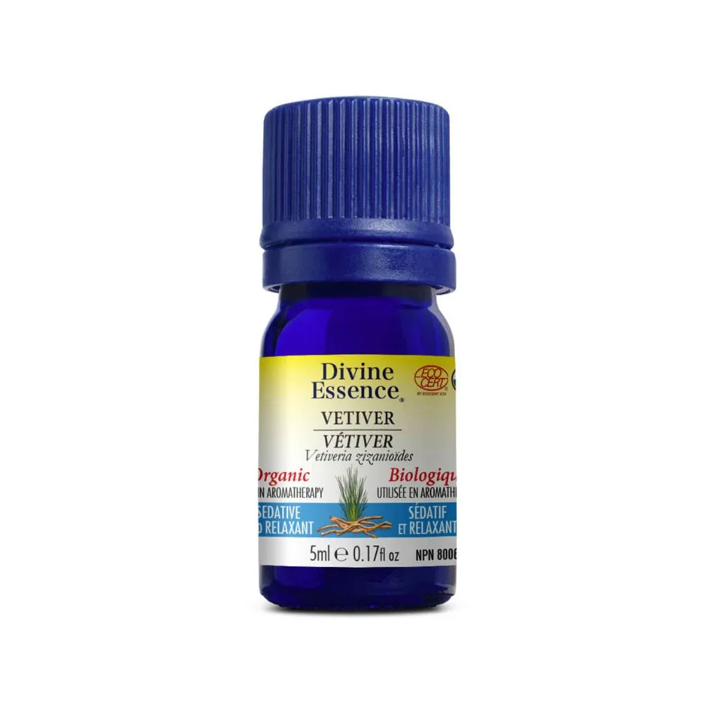 huile essentielle de vétiver biologique Divine Essence - La Boite à Grains