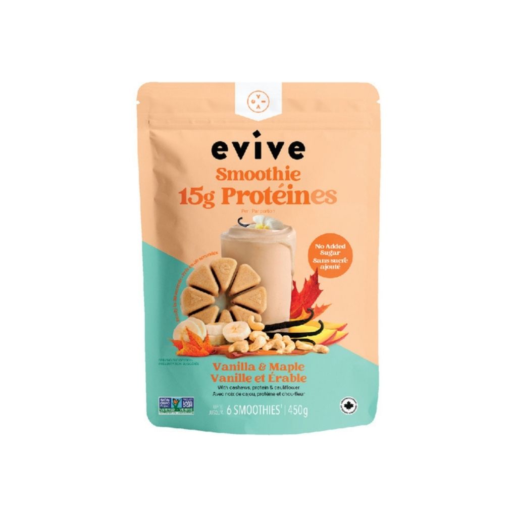 smoothie protéines vanille et érable Evive - La Boite à Grains