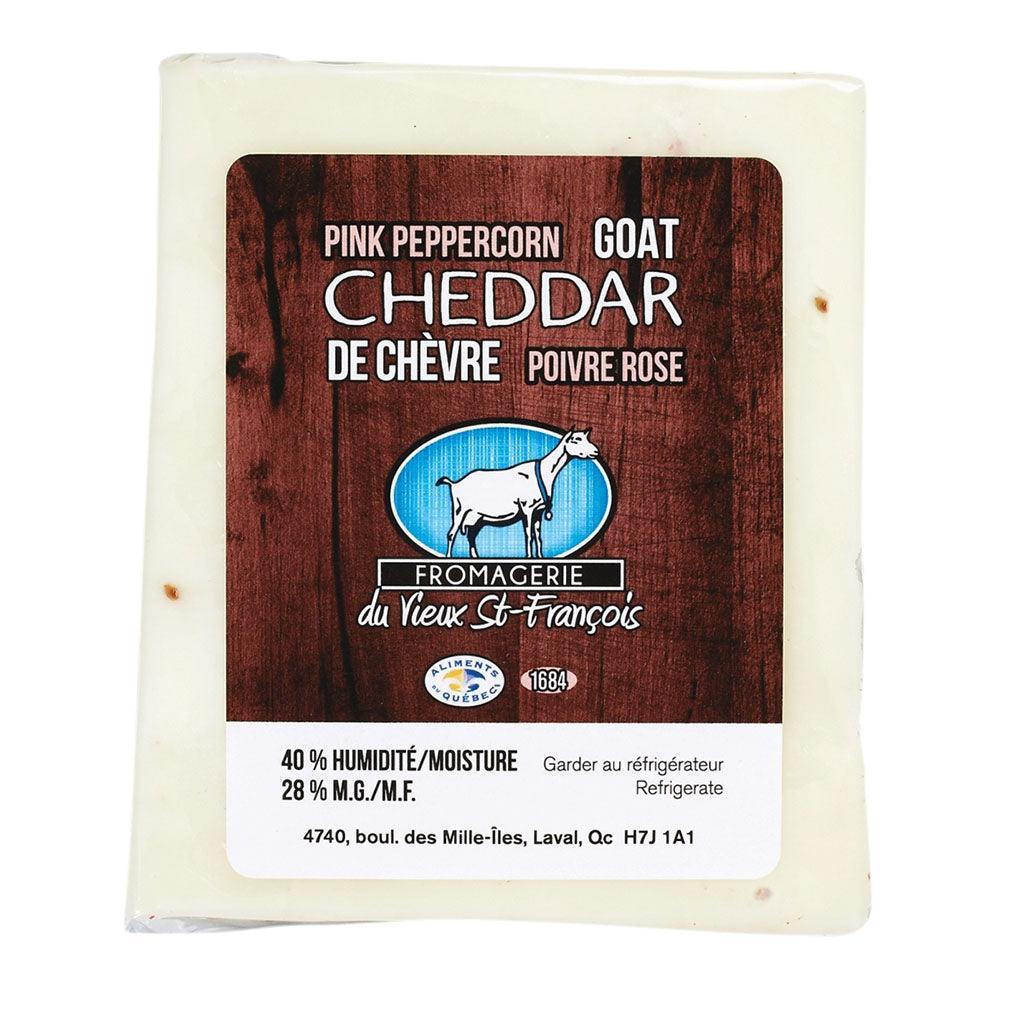 Fromage Cheddar de Chèvre Poivre Rose Fromagerie du Vieux St-François - La Boite à Grains