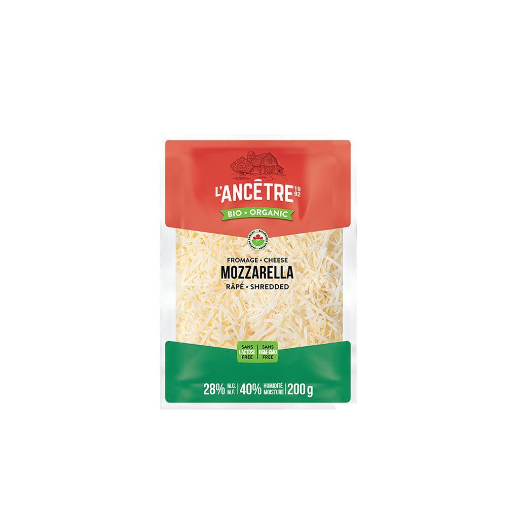 Fromage Mozzarella Râpé 28% Biologique Sans Lactose L'Ancêtre - La Boite à Grains