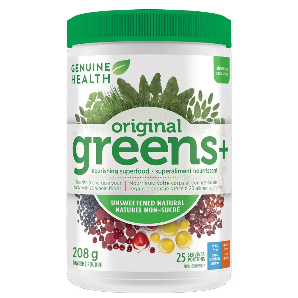 Genuine health greens+ original natural unsweetened 208 g - La Boite à Grains