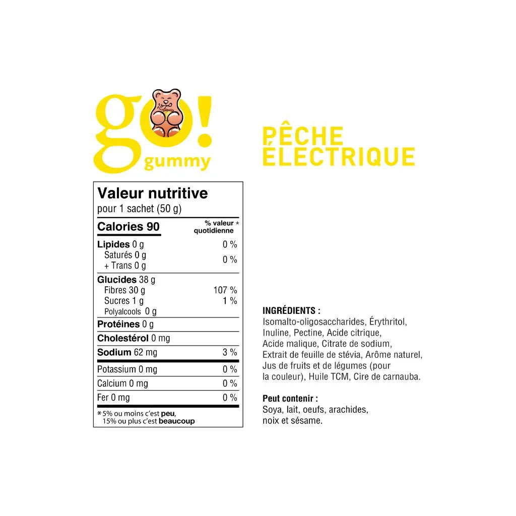 Go! Gummy sour gummies Electric Peach - La Boite à Grains