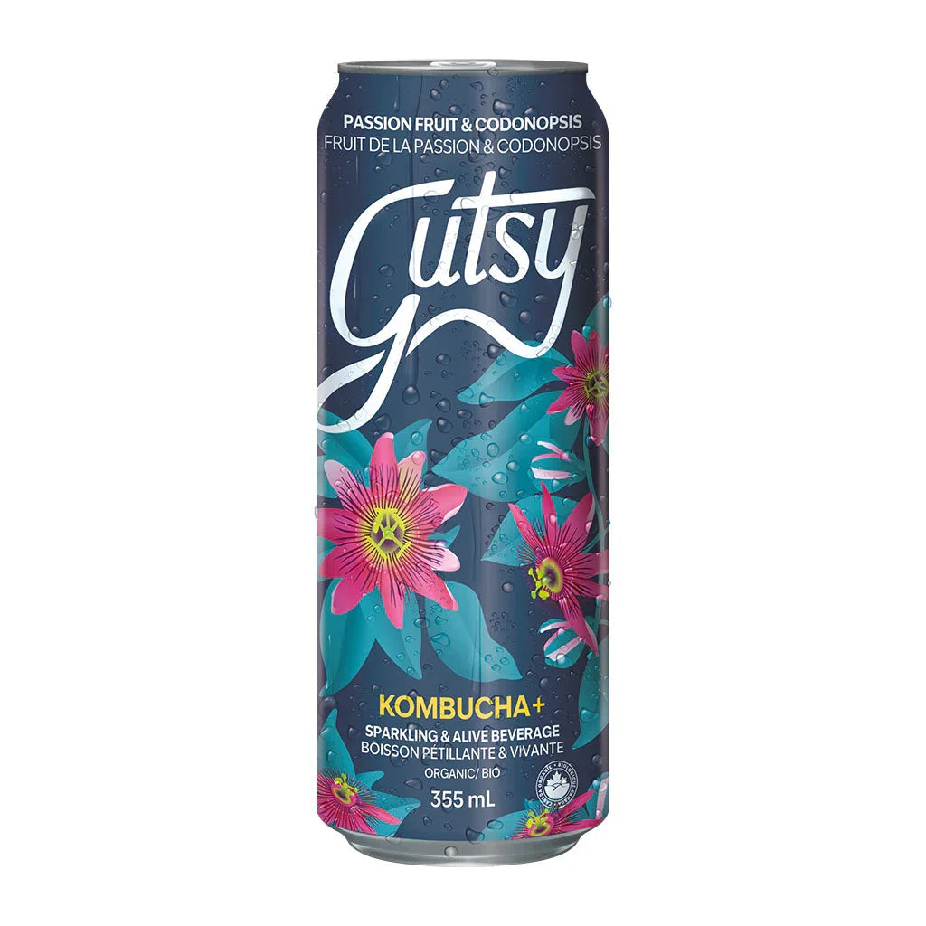 gutsy kombucha fruit de la passion codonopsis bio 355 ml - La Boite à Grains