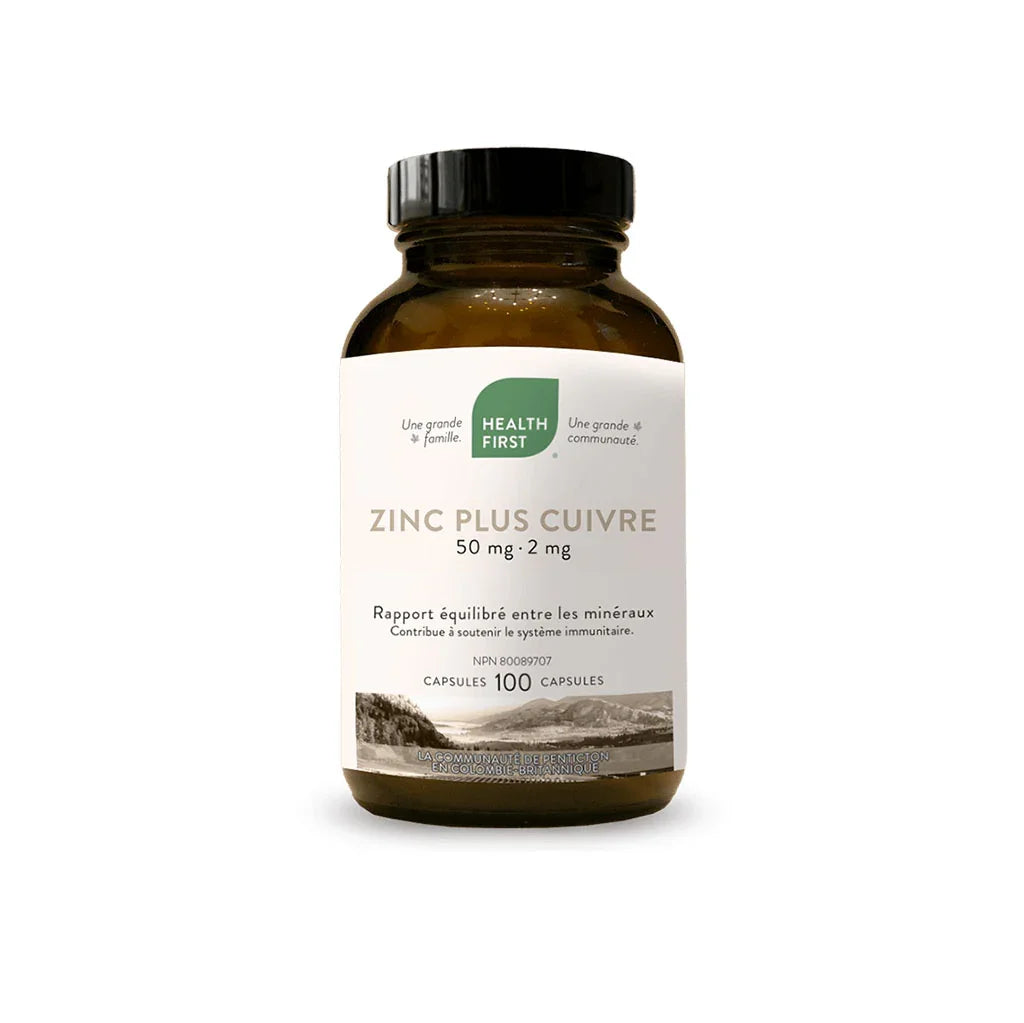 zinc plus cuivre Health First - La Boite à Grains