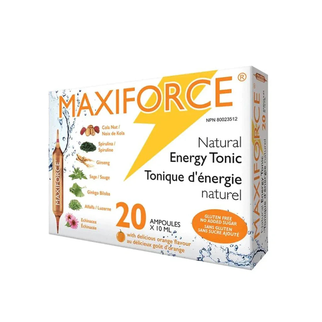 homeocan maxiforce energy tonic 20 ampoules - La Boite à Grains