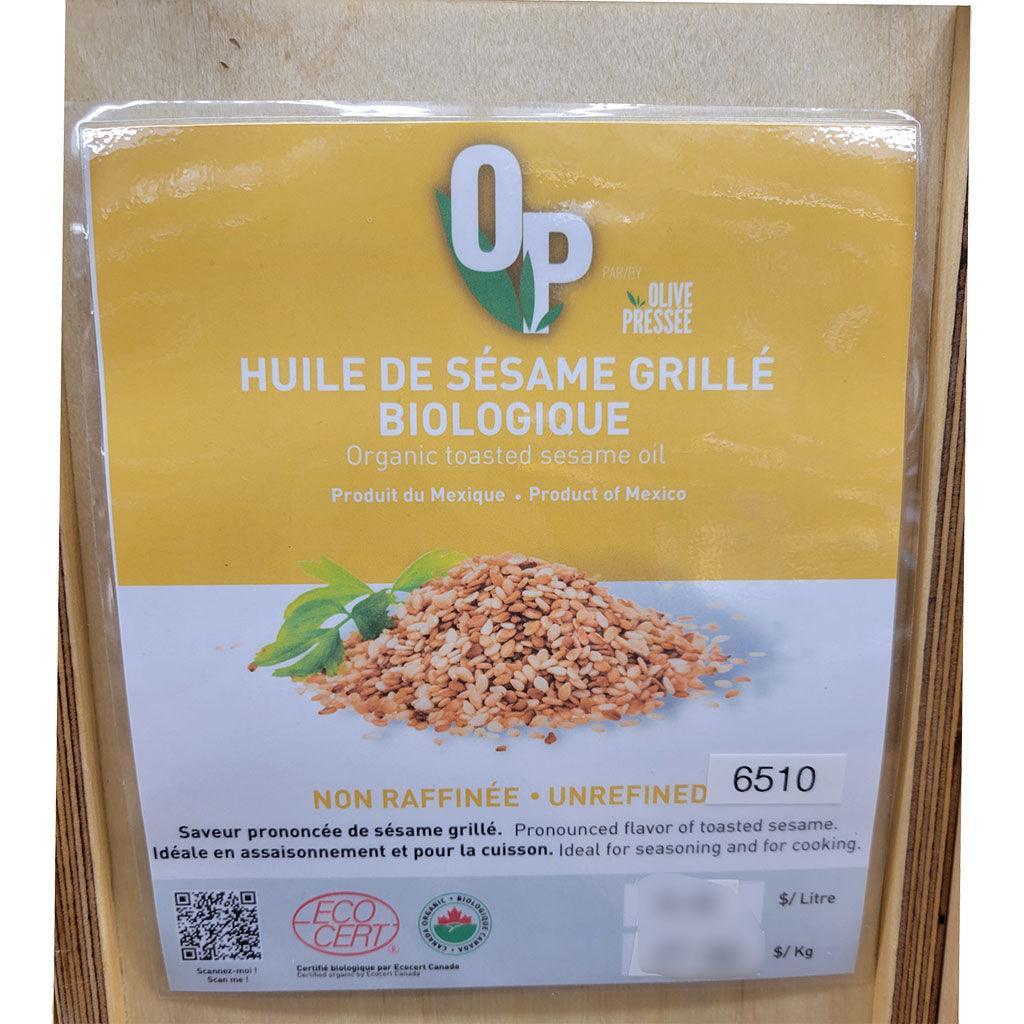 Huile de Sésame Grillé Biologique (Vrac) Olive Pressée - La Boite à Grains