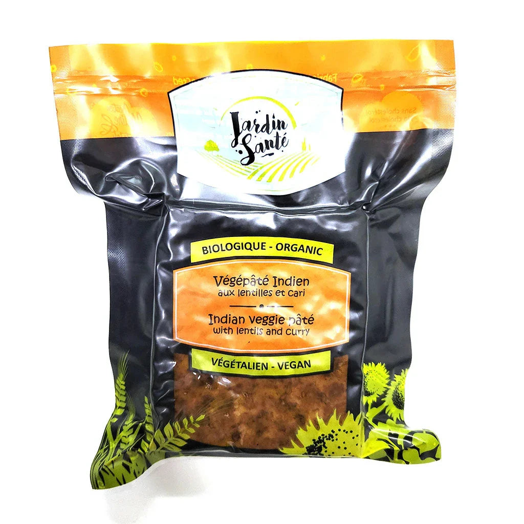 Indian vegetarian pâté with lentils and organic curry Jardin Santé - La Boite à Grains
