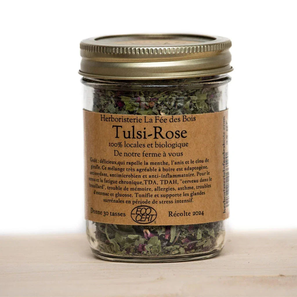 Tulsi Rose Herbal Tea The Fairy of the Woods - La Boite à Grains