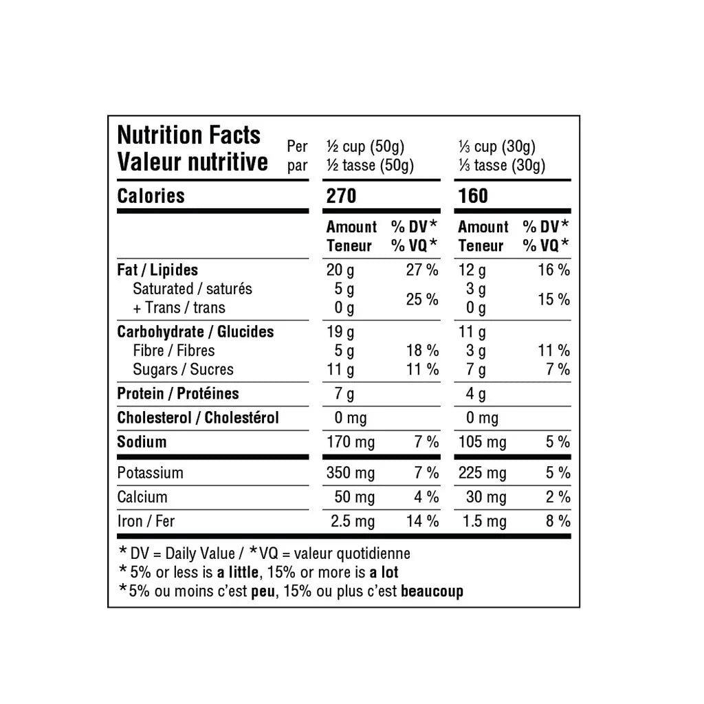 la fourmi nutbrown granola aphrodisia sans grains 180 g valeur nutritive