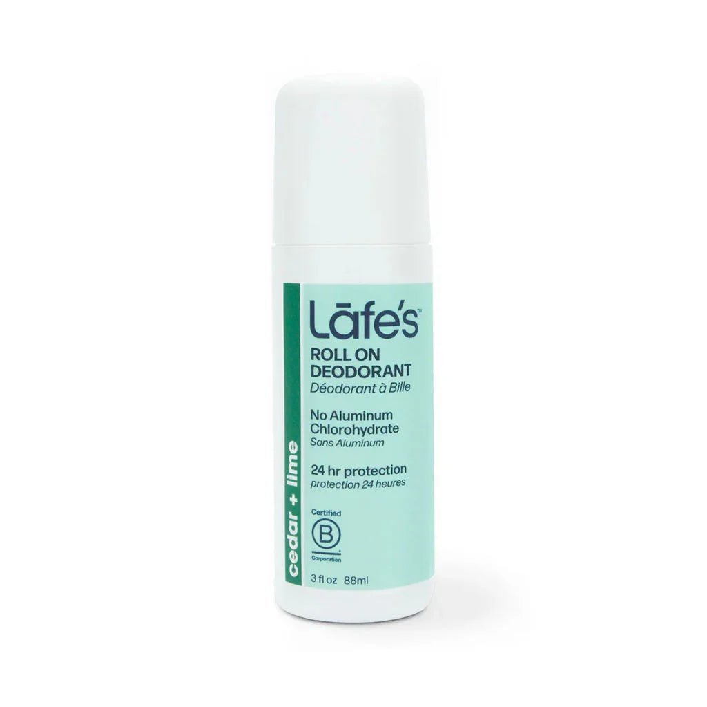 cedar + lime roll-on deodorant Lafe's - La Boite à Grains