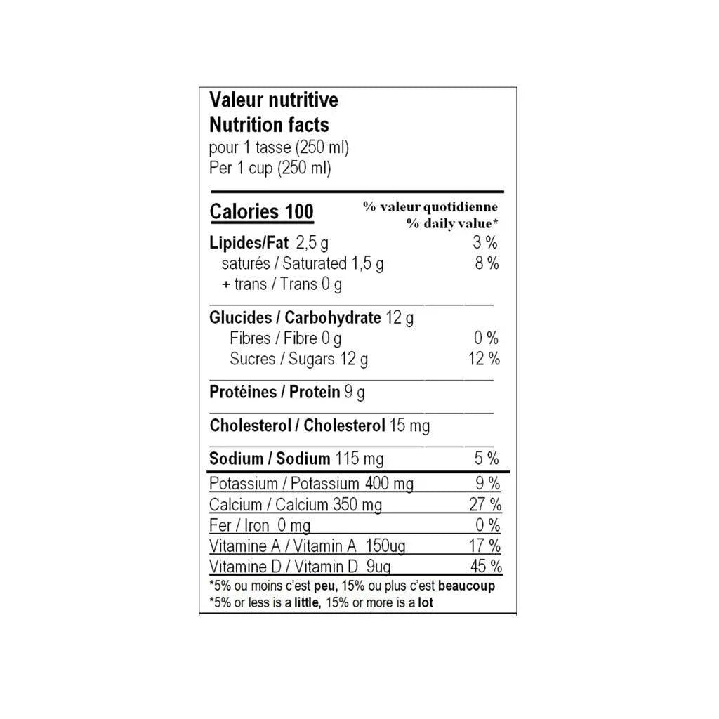Nutrinor Organic Nordic Milk 1% - La Boite à Grains