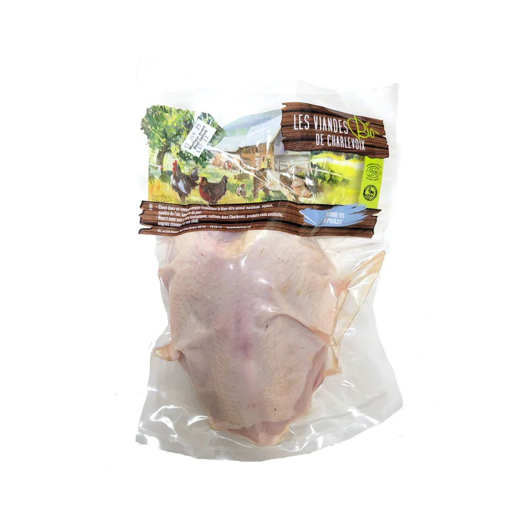 organic bone-in chicken breast Les Viandes Bio de Charlevoix - La Boite à Grains