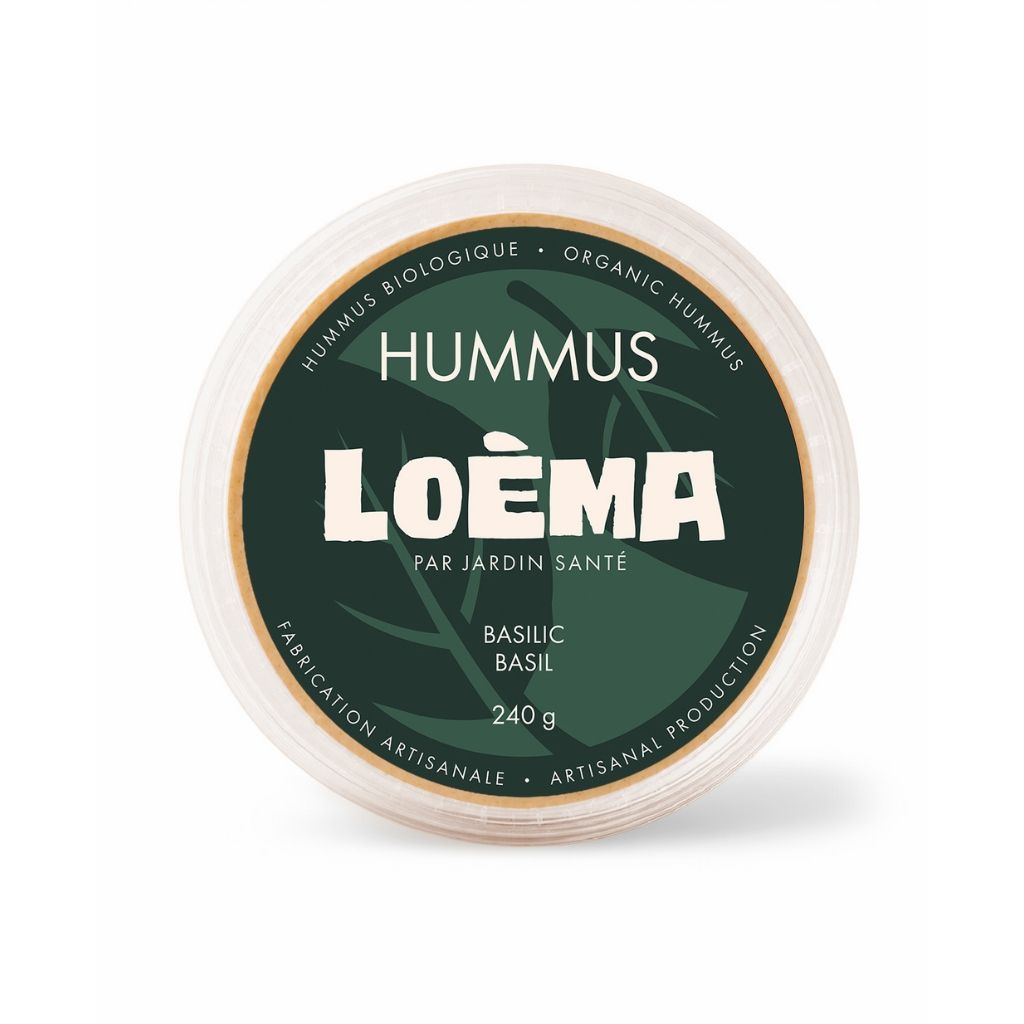 Hummus Basilic Biologique Loèma - La Boite à Grains