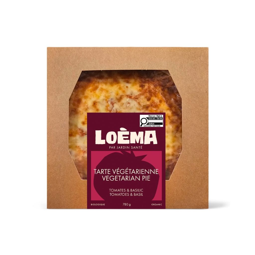 Tarte végétarienne tomates & basilic biologique Loèma - La Boite à Grains