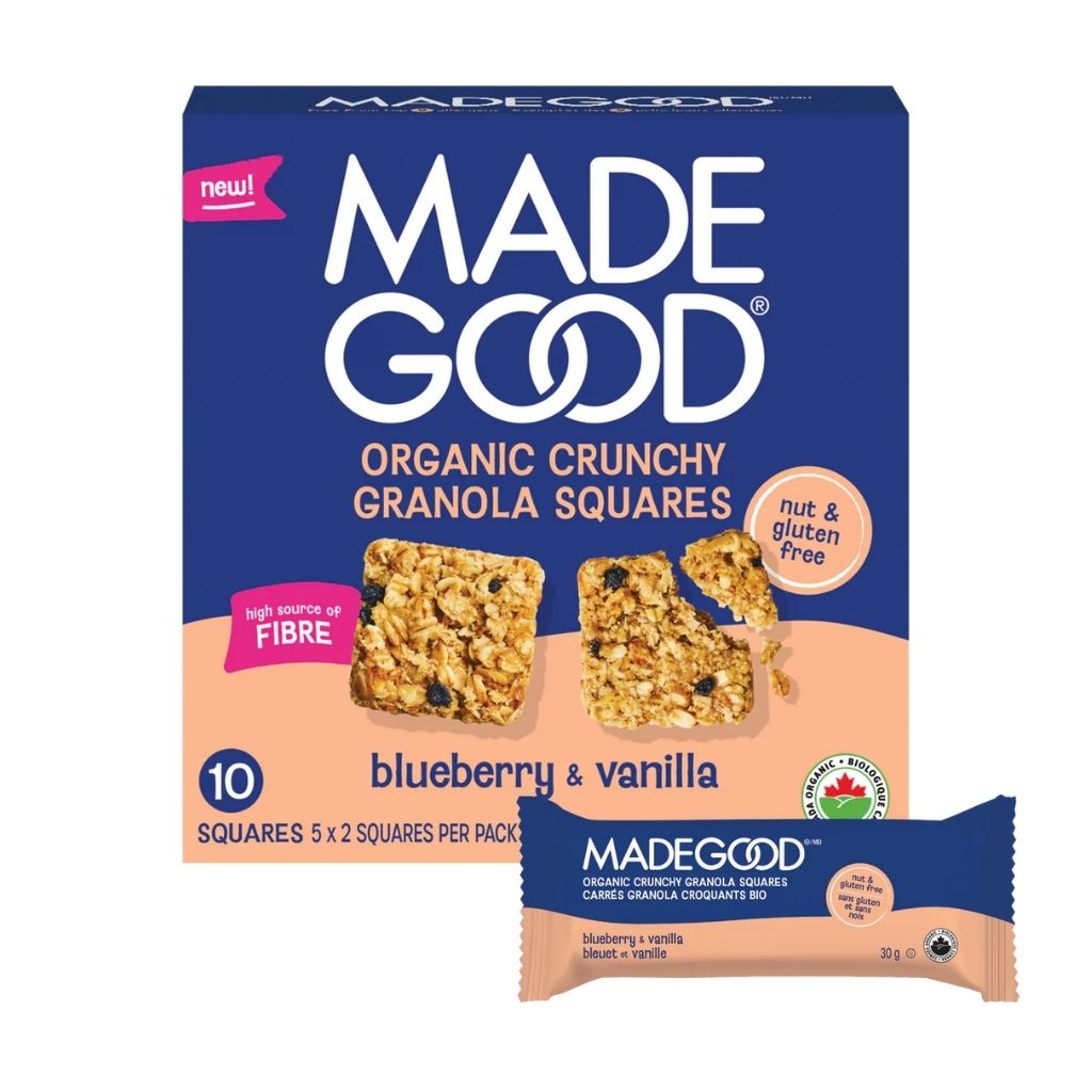 carrés granola croquants bleuet et vanille Made Good - La Boite à Grains