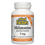 Mélatonine 3 mg Natural Factors - La Boite à Grains