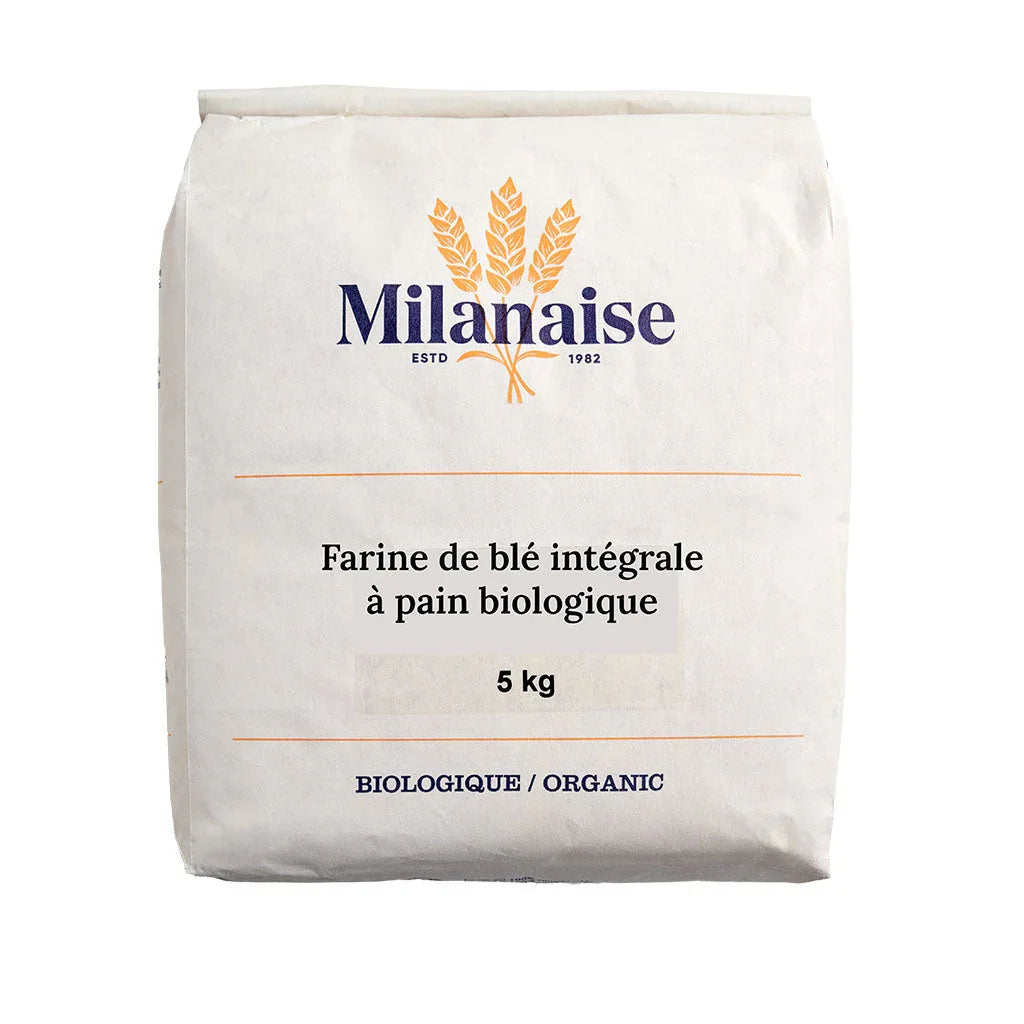 whole wheat organic bread flour Milanaise - La Boite à Grains
