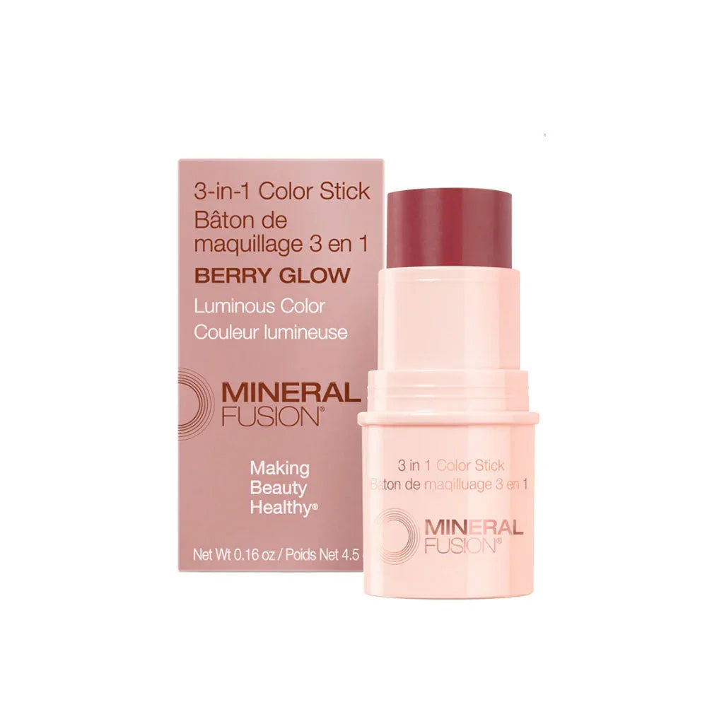 bâton de maquillage 3 en 1 Berry Glow Mineral Fusion - La Boite à Grains