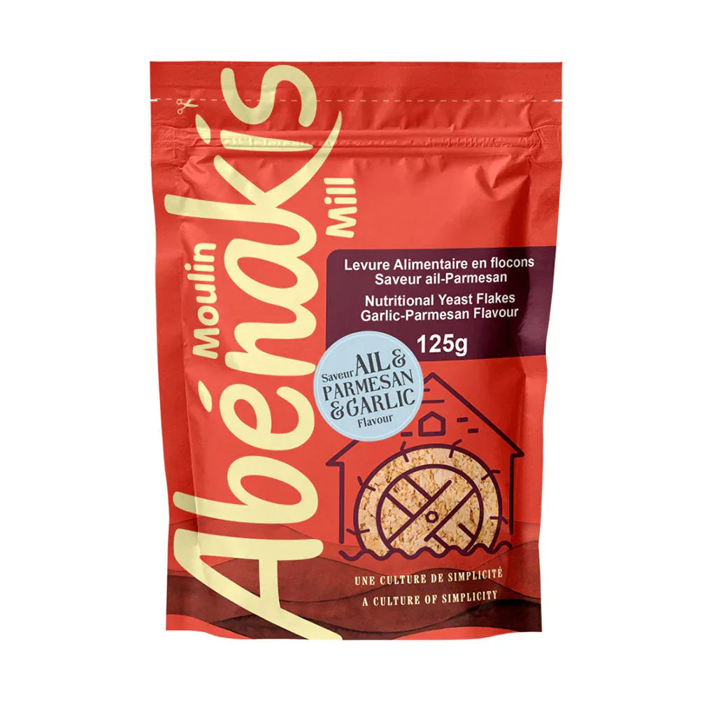 nutritional yeast flakes garlic parmesan flavor Moulin Abénakis - La Boite à Grains