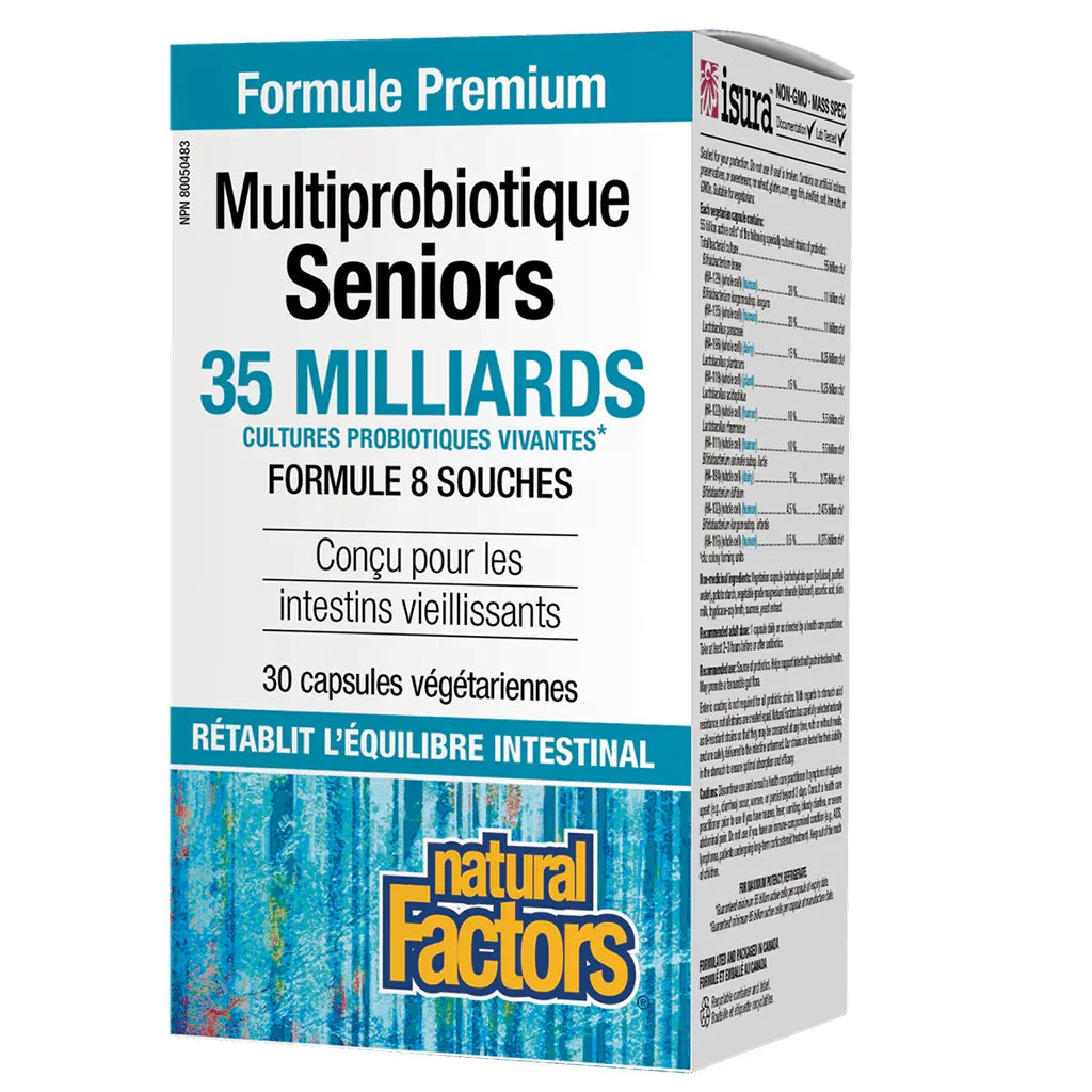 Multiprobiotique Seniors Natural Factors - La Boite à Grains