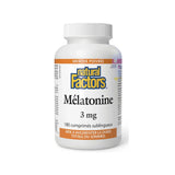 natural factors mélatonine 3 mg 180 comprimés -La Boite à Grains