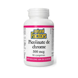 natural factors picolinate de chrome 500 mcg 90 comprimés la boite a grains