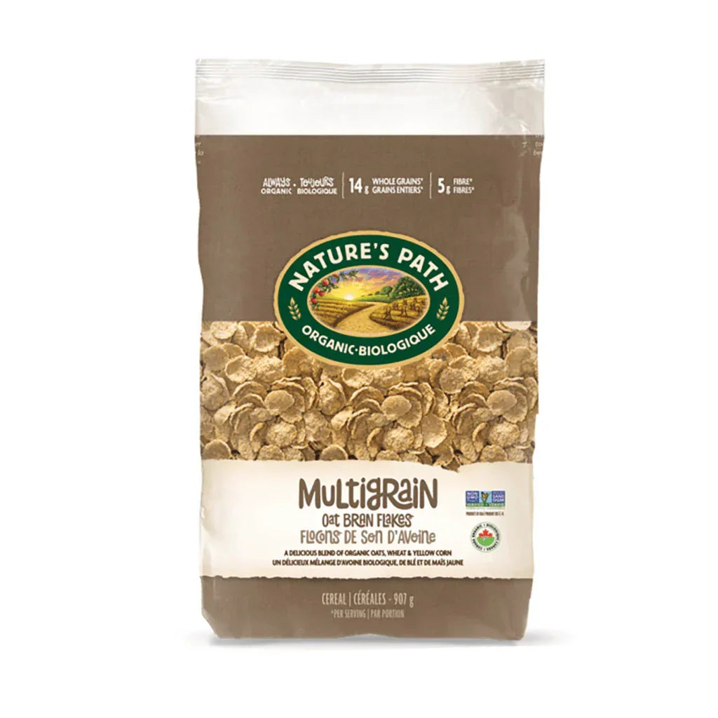 Nature's Path Multigrain Oat Bran Flakes Cereal 907 g - La Boite à Grains