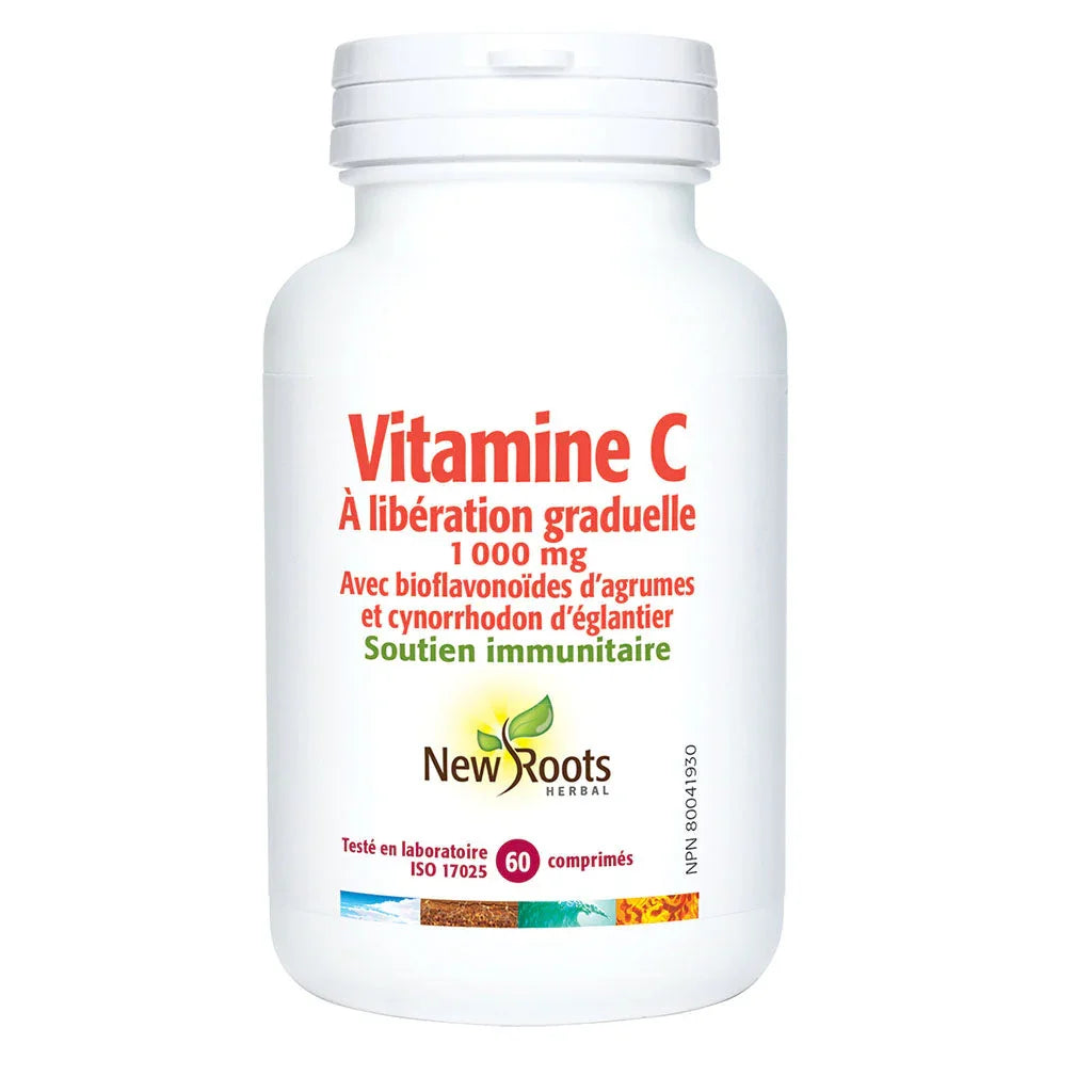 new roots herbal vitamine c à libération graduelle 1000 mg 60 comprimés