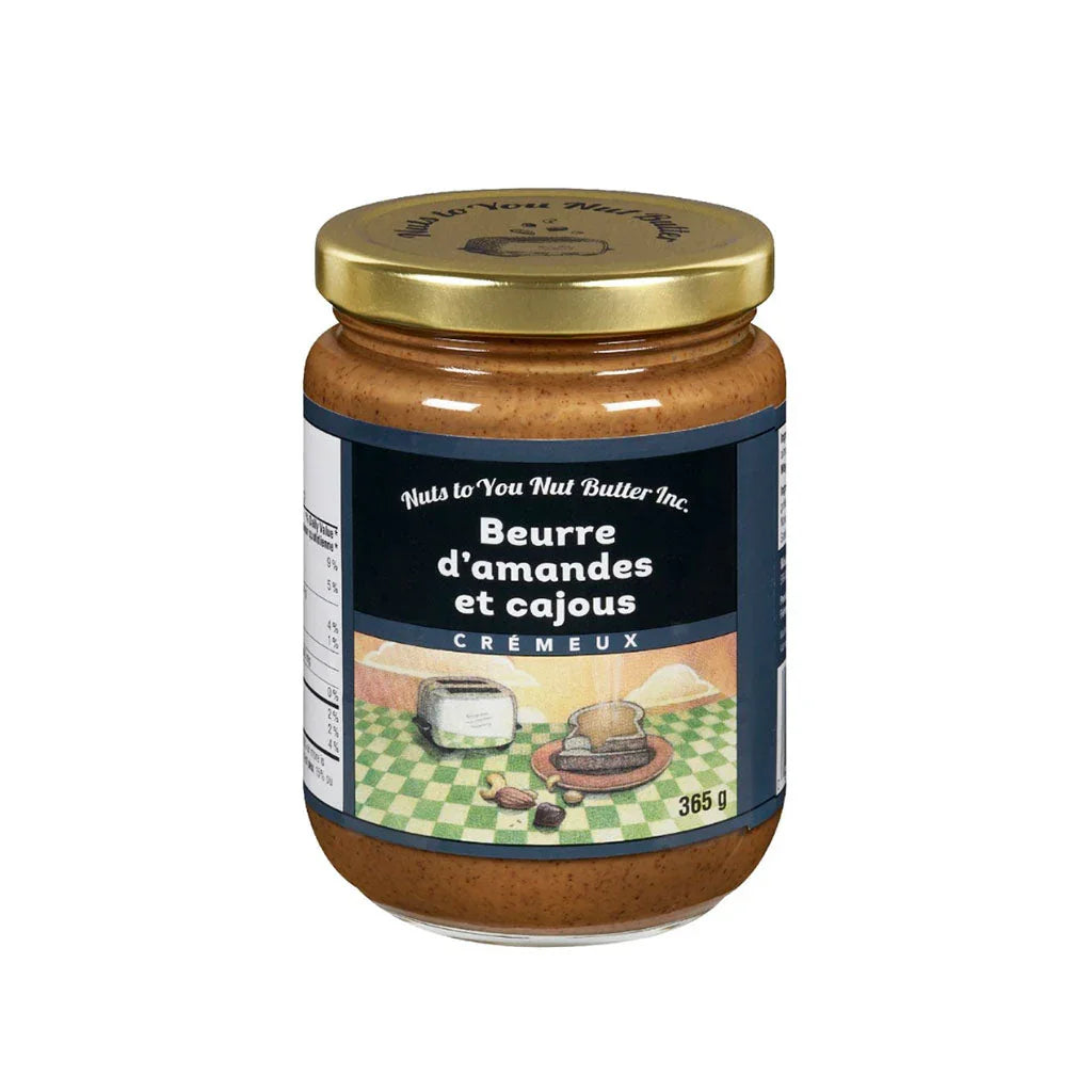 nuts to you beurre d'amandes et cajous crémeux 365 g