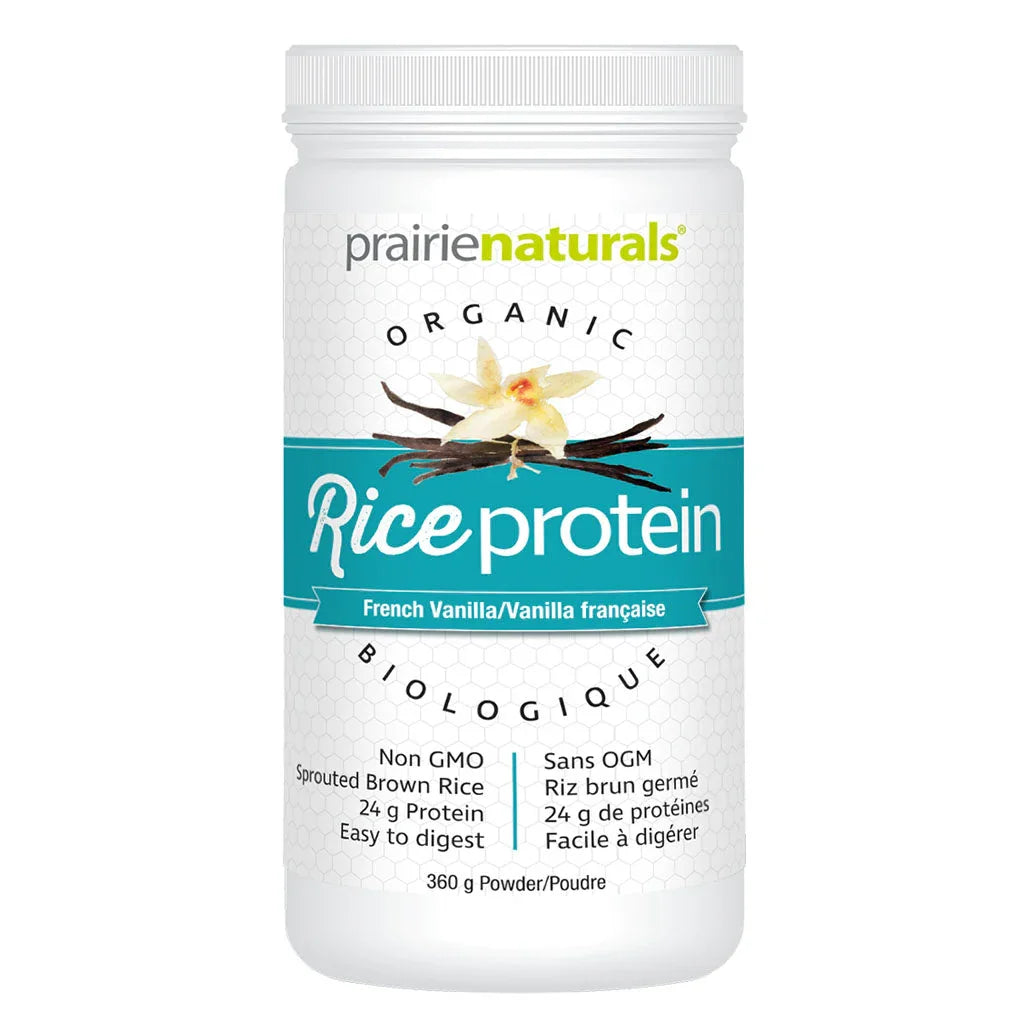 prairie naturals french vanilla rice protein 360 g - grain box
