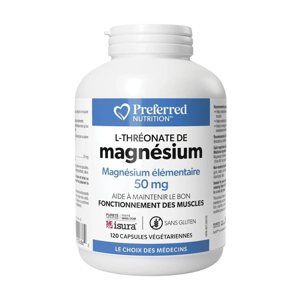 l-thréonate de magnésium Preferred Nutrition - La Boite à Grains