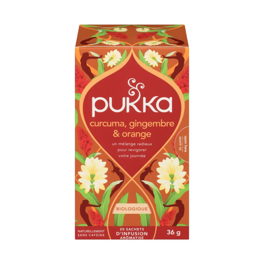 Pukka tisane curcuma gingembre et orange biologique - La Boite à Grains