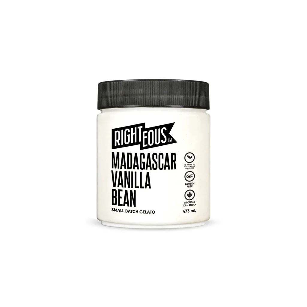 righteous madagascar vanilla gelato 473 ml - La Boite à Grains
