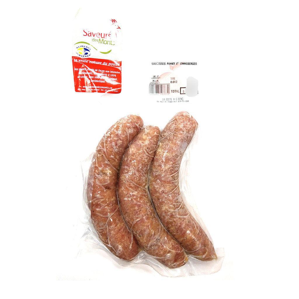 Chicken Sausages with Apples and Cranberries Saveurs des Monts - La Boite à Grains
